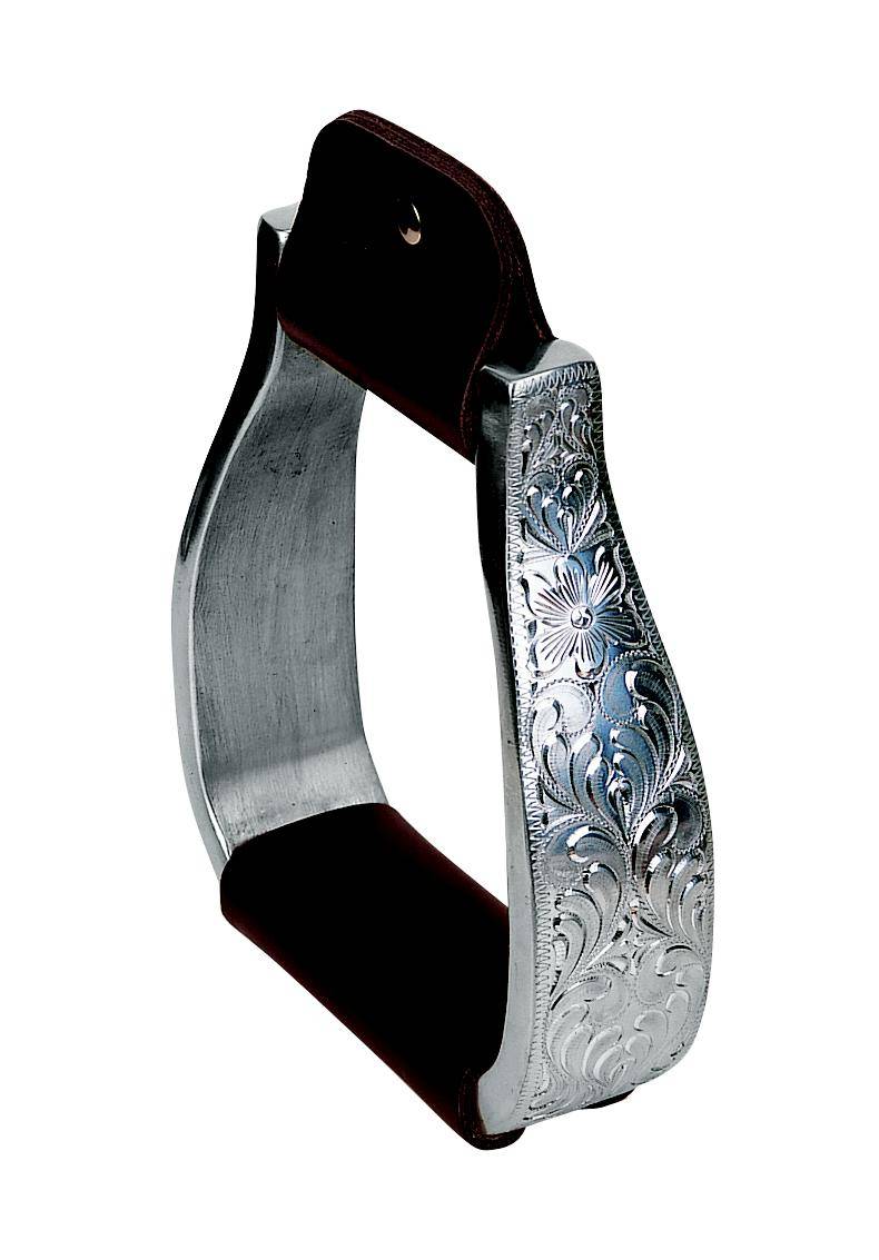 Weaver Leather Alum. Western Stirrup,Engraved