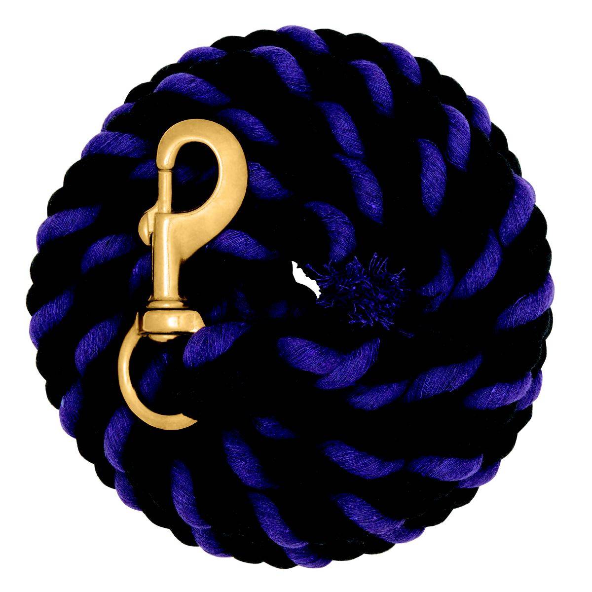 WEAVER PURPLE AND BLACK COTTON LEAD ROPE HORSE TACK 