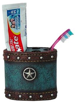 Star Toothbrush Holder Gift Corral Western Themed Bathroom Decor 