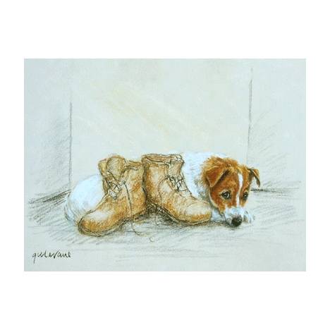 Terrier and Boots by: Gill Evans