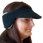 Cozy Ear Muffs with Peak Soft felt with fleece ear protection with added peak