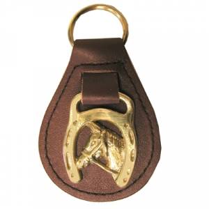 Leather Horse Head Key Fob
