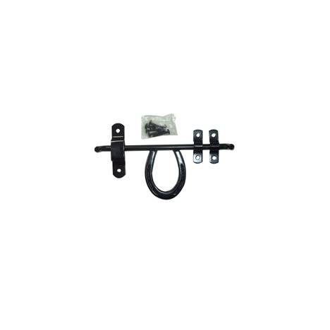 Fancy Barn Door Latch Black enameled steel. Includes all hardware