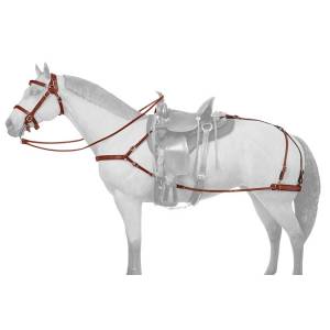 Tough-1 Leather Mule 4 Point Breastcollar