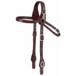 Tough-1 Leather Mule Headstall with Snap Crown
