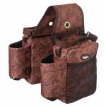 Tough-1 Saddle Bag/Bottle Holder/Gear Carrier - Tooled Leather Print