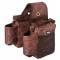 Tough-1 Saddle Bag/Bottle Holder/Gear Carrier - Tooled Leather Print