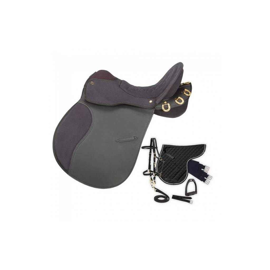 Equiroyal Synthetic Endurance Trail Saddle with o Horn Package