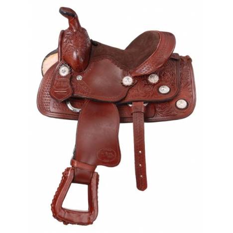 King Series 8" Miniature West Trail Conchos Saddle Package