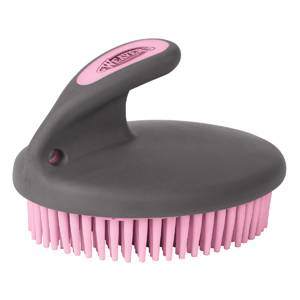 Weaver Leather Palm Held Fine Curry Comb with Rubber Bristles