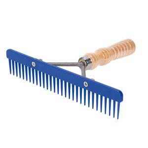 Weaver Skip Tooth Comb with Wood Handle and Replaceable Blue Plastic Blade