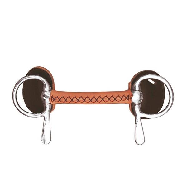 Finntack Leather Covered Mullen Half Cheek Driving Bit