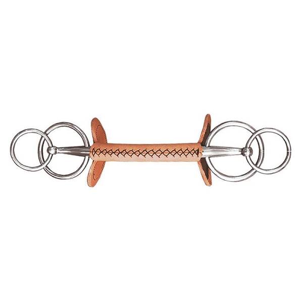 Finntack Leather Covered Mullen Double Ring Driving Bit