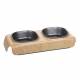 Catit Design Home 2-in-1 Faux Wood Double Diner