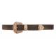 Perri's Tooled Leather Belt with  Copper Buckle Set