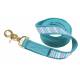 Perri's Ribbon Dog Leash - Turquoise Stripe