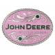 Montana Silversmiths Nothing Runs LikeofDeere Pink with  Flowers Attitude Buckle