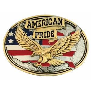 Montana Silversmiths American Pride Attitude Belt Buckle