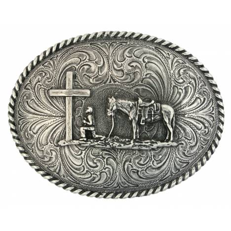 Montana Silversmiths Christian Cowboy Attitude Belt Buckle