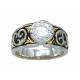 Montana Silversmiths Crystal Shine Solitaire Ring with  Silver and Gold Filigree