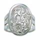 Montana Silversmiths Bright Cut Silver Concho Ring
