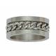 Montana Silversmiths Polished Silver and Chain Link Band Ring