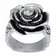 Montana Silversmiths Antiqued Silver Rose-Arie Ring