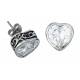 Montana Silversmiths Crystal Heart Filigree Channel Stud Earrings