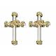 Montana Silversmiths Cross with  Gold Rope Earrings