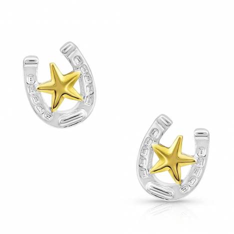 Montana Silversmiths Small Stars & Horseshoe Post Earrings