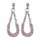 Montana Silversmiths Pink Ice Lucky Horseshoe Dangle Earrings