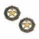Montana Silversmiths Silver Antiqued Star Concho Button Earrings