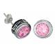 Montana Silversmiths Pink Barbed Wire Stud Earrings