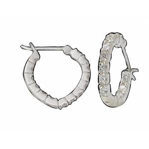 Montana Silversmiths Silver Heart Hoop with  Crystal Earrings