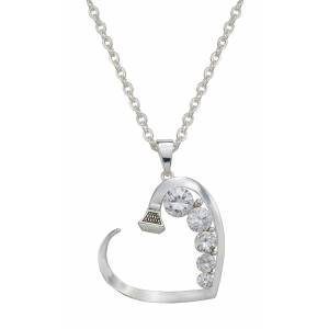 Montana Silversmiths Silver and Shine Horseshoe Nail Heart Necklace