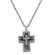 Montana Silversmiths Layered Cross of Crystal and Antiqued Silver