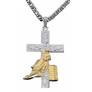 Montana Silversmiths Barrel Racer Cross Necklace