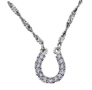 Montana Silversmiths Crystal Clear Lucky Horseshoe Necklace