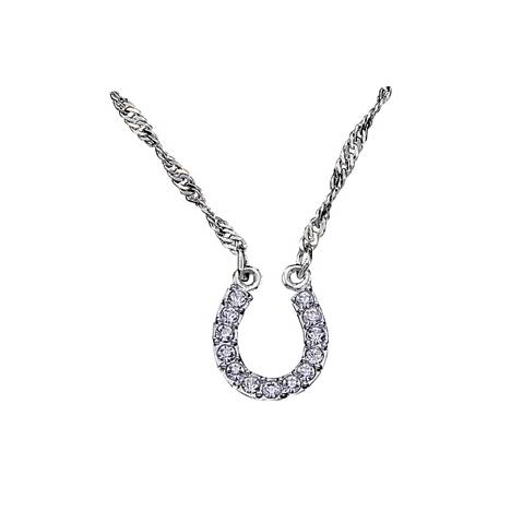 Montana Silversmiths Crystal Clear Lucky Horseshoe Necklace