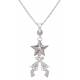 Montana Silversmiths Silver Star and Crossed Pistols Charm Pendant Necklace