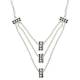 Montana Silversmiths Three Tiers Crystal Shine Rings In Black Necklace