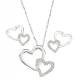 Montana Silversmiths Double Heart with  Crystal Jewelry Set