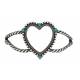Montana Silversmiths Turquoise Hearts Cuff Bracelet