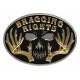 Montana Silversmiths Braggin Rights Antler Rack Brass Attitude Buckle