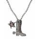 Montana Silversmiths PBR Boot Charm Necklace