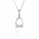 Kelly Herd Large English Stirrup Necklace  - Sterling Silver
