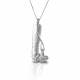 Kelly Herd Large Tall Boot & Stirrup Necklace - Sterling Silver
