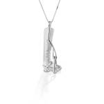 Kelly Herd Small English Riding Boot & Stirrup Necklace - Sterling Silver