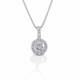 Kelly Herd Bezel Set Drop Necklace - Sterling Silver