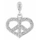 Kelly Herd .925 Sterling Silver Peace Pendant Large